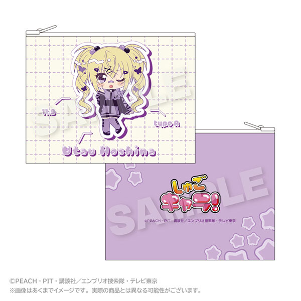 Stella Notes TV Anime "Shugo-chara!" Flat Pouch vivid ver. Utau Hoshina