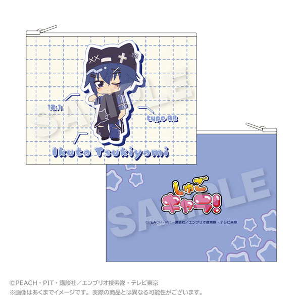 Stella Notes TV Anime "Shugo-chara!" Flat Pouch vivid ver. Ikuto Tsukiyomi 이미지 1