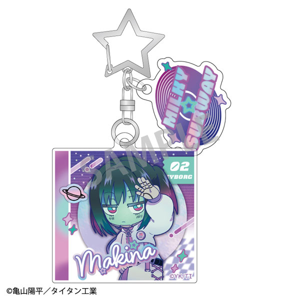 Kamio Japan Milky Subway: The Galactic Limited Express Double Part Acrylic Keychain Makina New Illustration Vol. 3 COSMOS*IDOL รูปภาพ 1