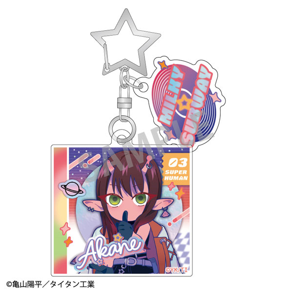 Kamio Japan Milky Subway: The Galactic Limited Express Double Part Acrylic Keychain Akane New Illustration Vol. 3 COSMOS*IDOL รูปภาพ 1