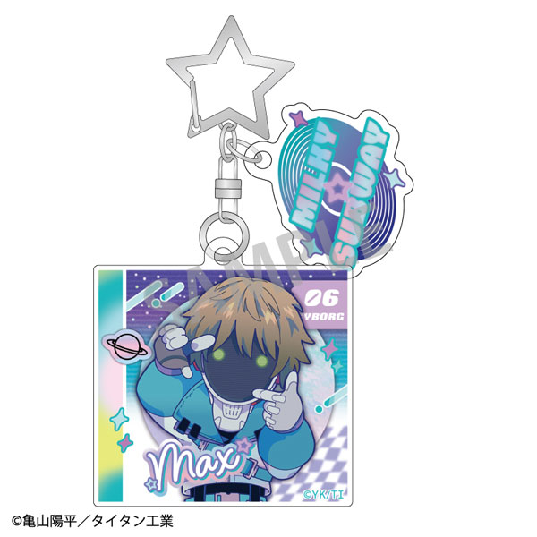 Kamio Japan Milky Subway: The Galactic Limited Express Double Part Acrylic Keychain Max New Illustration Vol. 3 COSMOS*IDOL
