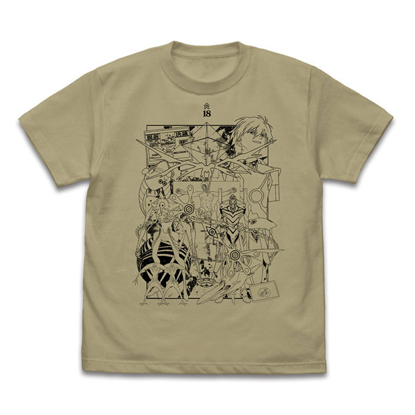 COSPA EVANGELION "Neon Genesis Evangelion" All Angels T-shirt /SAND KHAKI-S รูปภาพ 1