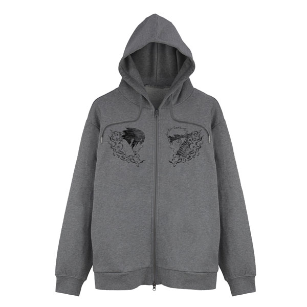 COSPA NARUTO Shippuden Naruto & Sasuke Zip Hoodie /MIX GRAY-XXL hình ảnh 1