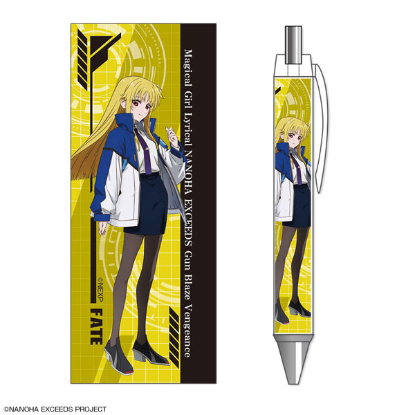 License Agent Magical Girl Lyrical Nanoha Exceeds Gun Blaze Vengeance Ballpoint Pen Design 03 (Fate T. Harlaown) 画像 1