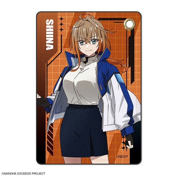 License Agent Magical Girl Lyrical Nanoha Exceeds Gun Blaze Vengeance Leather Pass Case Design 01 (Shiina Kuze) รูปภาพ 1