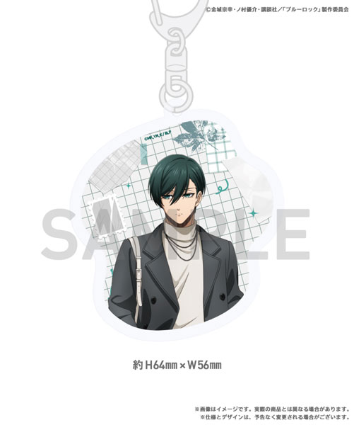 SIXBYSIX Bluelock 3rd ed Acrylic Keychain Rin Itoshi 画像 1