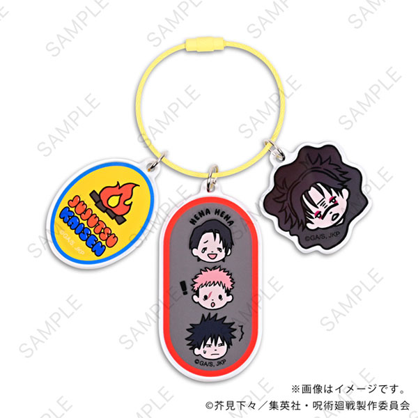 MirkWood Jujutsu Kaisen Bee's Knees Acrylic Keychain A (Itadori / Fushiguro / Okkotsu / Choso) 画像 1