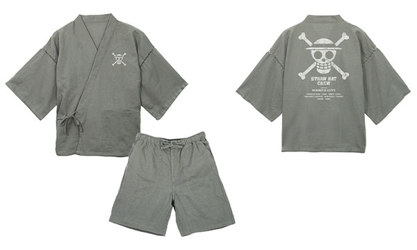 COSPA ONE PIECE Straw Hat Crew Jinbei /Rikyu Gray - M (M - L) รูปภาพ 1