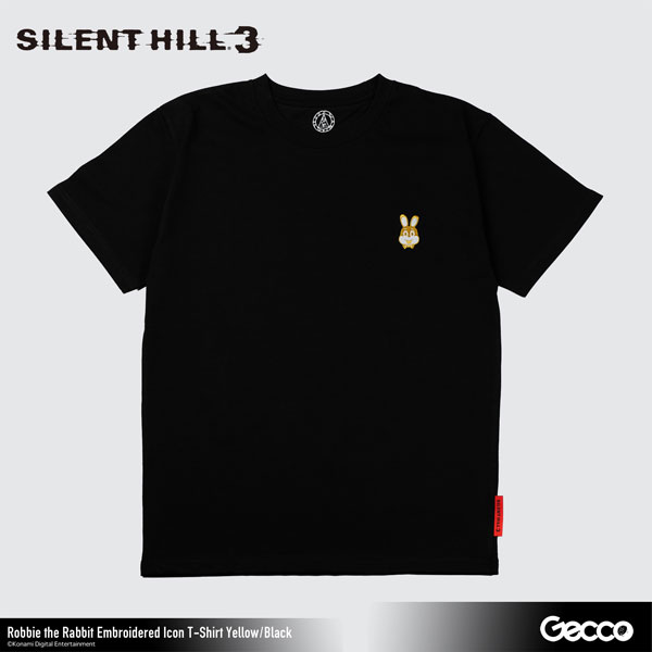 SILENT HILL 3/ Robbie the Rabbit Embroidery Icon T-shirt (Yellow/Black) M