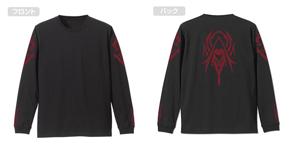 Fate/strange Fake Ayaka's Command Spell Ribbed Long Sleeve T-shirt /BLACK-L