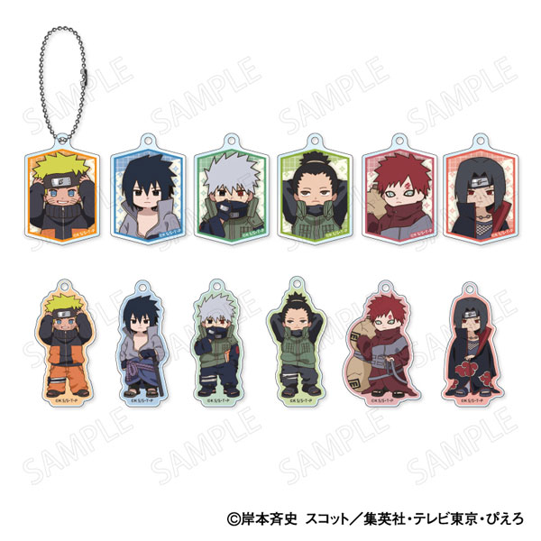 TV Anime NARUTO Shippuden Acrylic Keychain Chiisaku Nacchatta Chibi Ver. 12Pack BOX