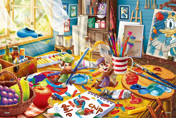 Jigsaw Puzzle Chip 'n' Dale -Colorful Panic!- 300pcs (73-415s)