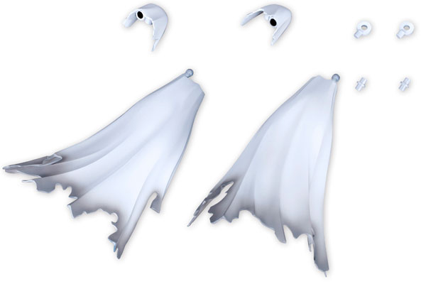 Kotobukiya M.S.G Modeling Support Goods DRESS UP PARTS SIDE CLOAK WHITE Ver. image 1