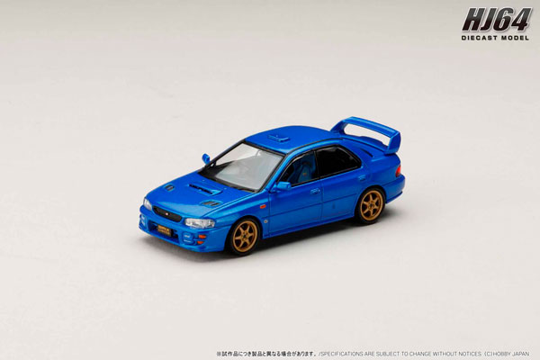 HobbyJAPAN 1/64 SUBARU IMPREZA WRX Type RA Sti ver.VI Limited 1999 Sonic Blue Mica รูปภาพ 1
