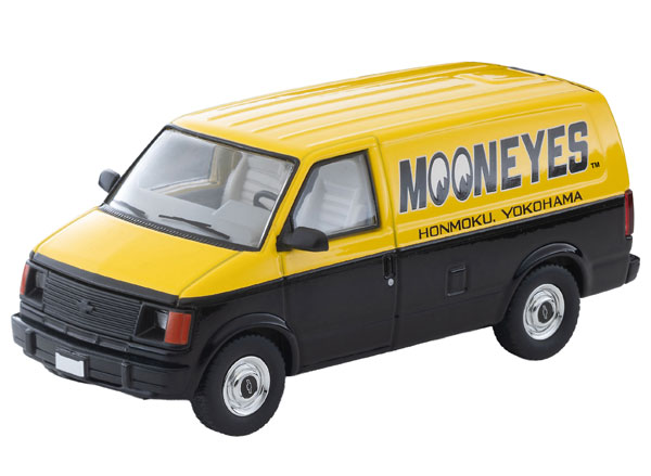 Tomytec Tomica Limited Vintage LV-N344b Chevrolet Astro Van (MOONEYES) Yellow/Black hình ảnh 1