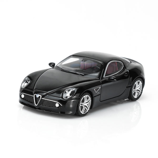MOTORHELIX 1/64 Alfa Romeo 8C Competizione 2008 Metallic Black รูปภาพ 1