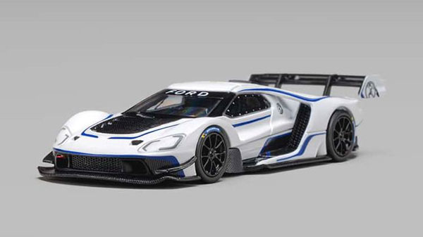 CM MODEL 1/64 Ford GT Mk IV Frozen White / Sonic Blue Pearl J-1 รูปภาพ 1