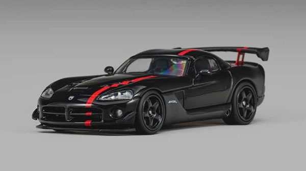 CM MODEL 1/64 Dodge Viper ACR (ZBII) Black/Red Stripe รูปภาพ 1