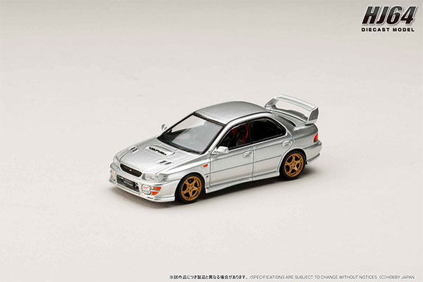 HobbyJAPAN 1/64 SUBARU IMPREZA WRXSTi Ver.VI (GC8G) 1999 Arctic Silver Metallic รูปภาพ 1