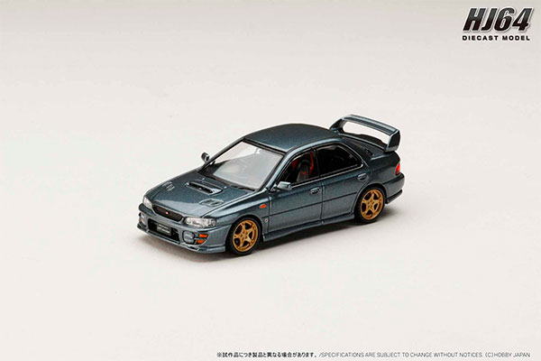 HobbyJAPAN 1/64 SUBARU IMPREZA WRXSTi Ver.VI (GC8G) 1999 Cool Gray Metallic image 1
