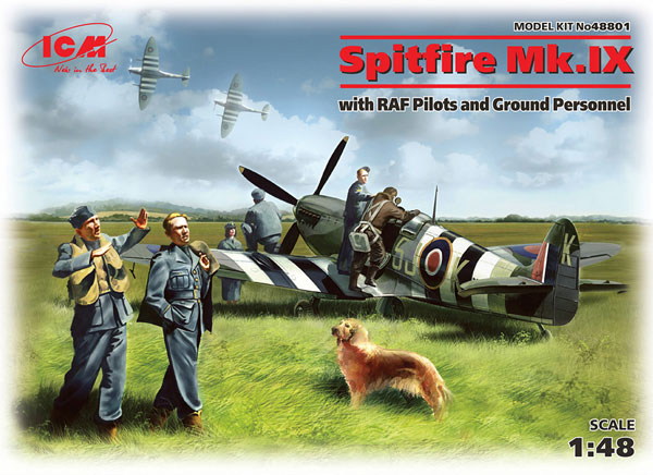 ICM 1/48 Spitfire Mk.IX w/Ground Crew Set Plastic Model รูปภาพ 1