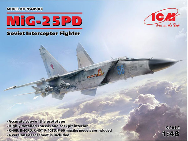 ICM 1/48 MIG-25 PD Plastic Model รูปภาพ 1