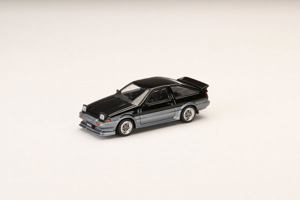 HobbyJAPAN 1/64 Toyota Sprinter Trueno GT APEX (AE86) Late Model JDM Style Carbon Bonnet Black/Grey 이미지 1