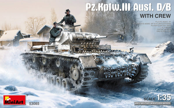 Mini Art 1/35 III Tank D/B Type w/Crew Plastic Model รูปภาพ 1