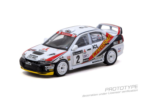 Tarmac Works 1/64 Mitsubishi Carisma GT Evolution IV RAC Rally 1997 Richard Burns / Robert Reid (Blister Pack) รูปภาพ 1