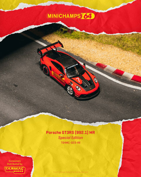 Tarmac Works 1/64 Porsche GT3RS (992.1) MR Red