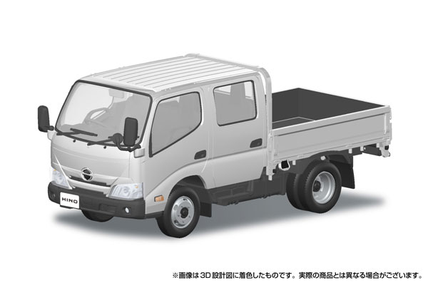 Aoshima RakuPla Snap Kit No.31-WH Hino Dutro Double Cab (White) Plastic Model hình ảnh 1