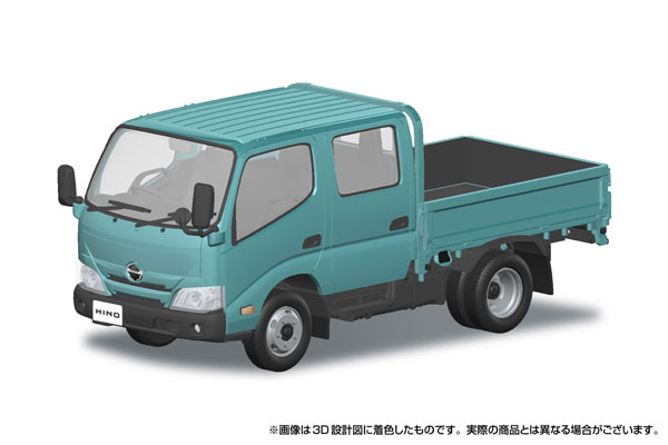 Aoshima RakuPla Snap Kit No.31-TE Hino Dutro Double Cab (Turquoise) Plastic Model รูปภาพ 1
