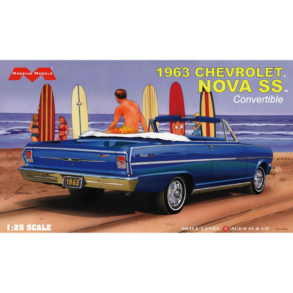 Moebius Models 1/25 1963 Chevrolet Nova SS Convertible Plastic Model รูปภาพ 1