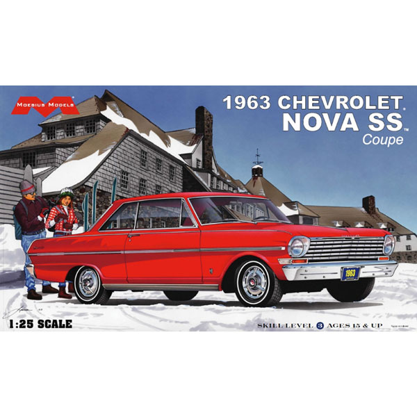 Moebius Models 1/25 1963 Chevrolet Nova SS Coupe Plastic Model