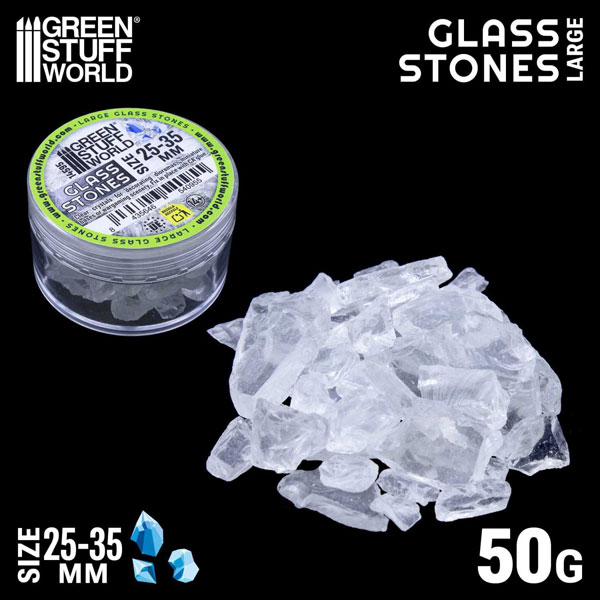 Green Stuff World Crushed Glass Stones 25 - 35mm Size 画像 1