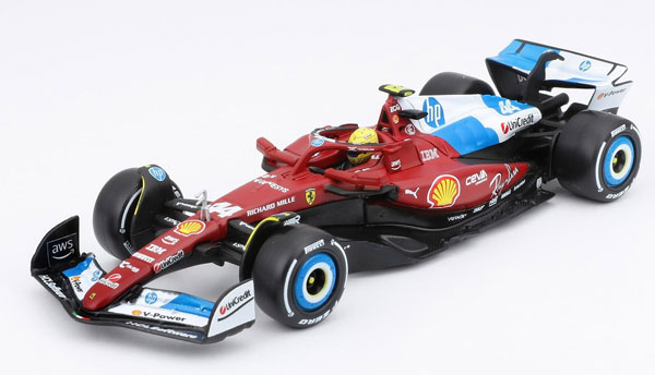 Bburago 1/43 Ferrari SF-25 Miami GP 2025 No.44 L. Hamilton w/Driver รูปภาพ 1