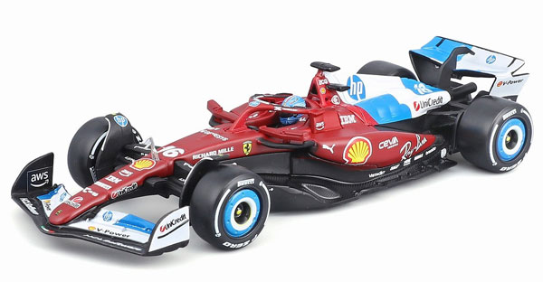 Bburago 1/43 Ferrari SF-25 Miami GP 2025 No.16 C. Leclerc w/Driver 画像 1