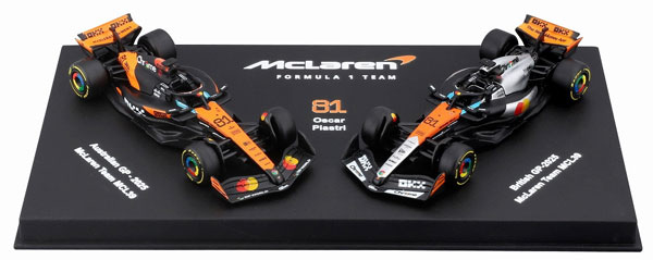 Bburago 1/64 McLaren F1 Team MCL39 Australia / British GP No.81 O. Piastri 2Car Set