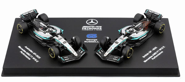 Bburago 1/64 Mercedes-AMG Petronas F1 Team W16 Australia / British GP No.63 G. Russell 2Car Set รูปภาพ 1