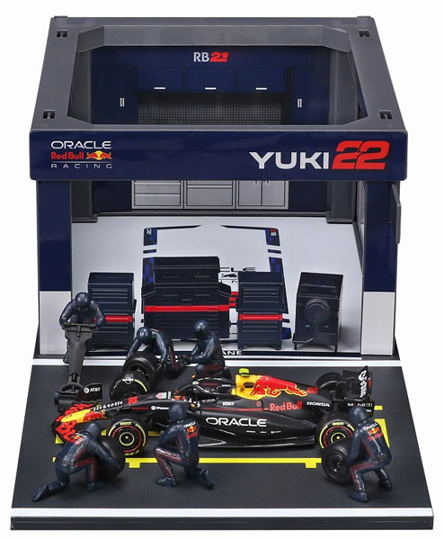 Bburago 1/43 Oracle Redbull Racing PIT PASS Set RB21 No.22 Yuuki Tsunoda รูปภาพ 1