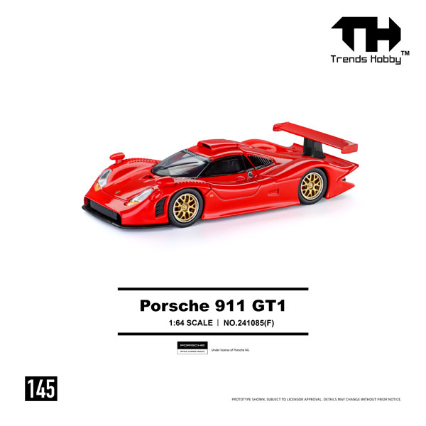 Trends Hobby 1/64 Porsche 911 GT1 1998 Red