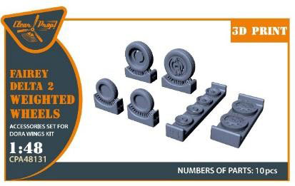 Clear Prop! 1/48 Fairey Delta 2 Sagged Wheel Set (For Dorawings) 이미지 1