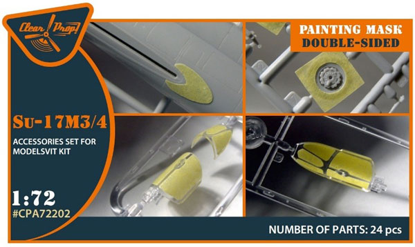 Clear Prop! 1/72 Su-17M3/4 Double-sided Painting Mask Sticker (For Modelsvit)