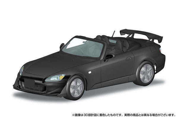 Aoshima RakuPla Snap Car No.10-BB AP2 S2000 TYPE S 2007 Berlina Black Plastic Model 画像 1