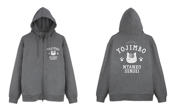 Natsume Yuujinchou Nyanko Sensei Youjinbou Zip Hoodie /MIX GRAY-XXL