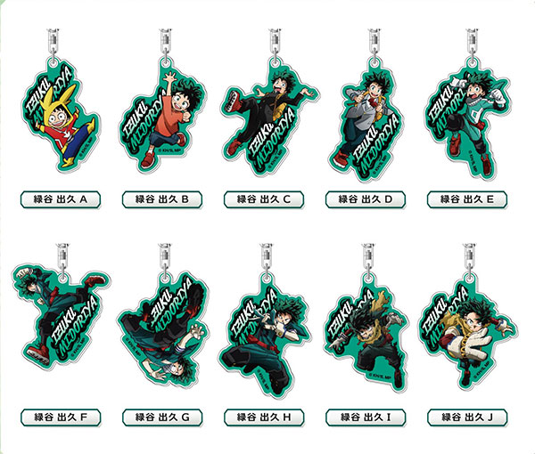 Acrylic Keychain Anime "My Hero Academia" 10th Anniversary Special Visual 10Pack BOX