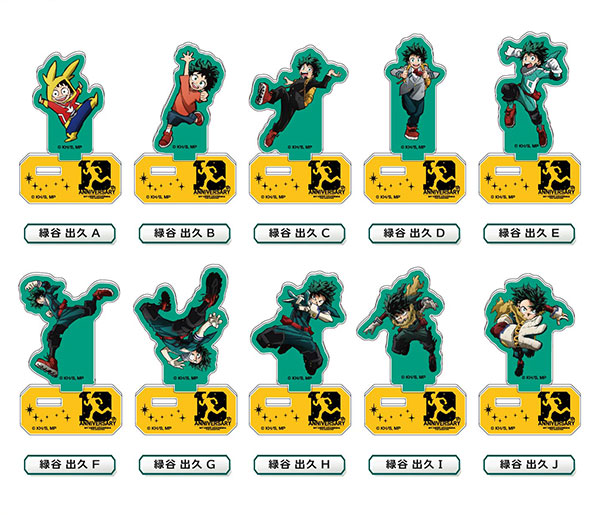 Stand Mini Acrylic Anime "My Hero Academia" 10th Anniversary Special Visual 10Pack BOX
