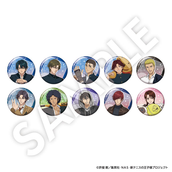 The New Prince of Tennis Trading Tin Badge Vol.6 10 Item Set