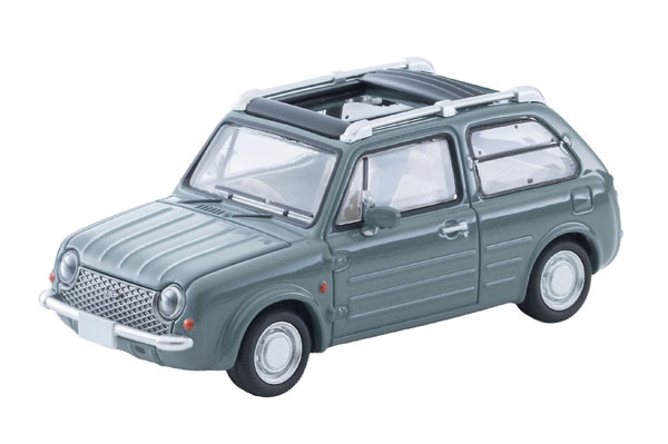 Tomica Limited Vintage NEO LV-N394b Nissan PAO Canvas Top (Olive Gray) 1989 Model