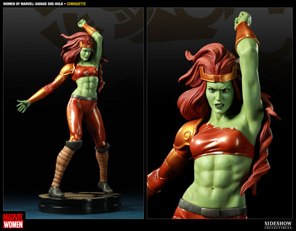 サイドショウ サヴェージ シーハルク SIDE SHOW Marvel Women of Marvel: Savage She-Hulk Polystone Statue by